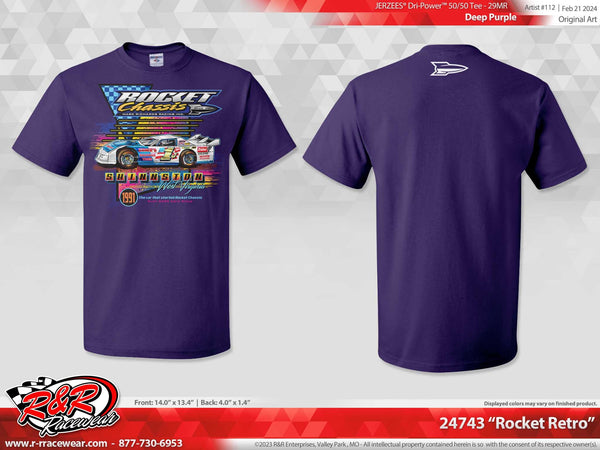 LIMITED Retro Tee, Purple / Scuba Blue