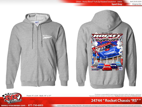 Rocket Science Zip Hoodie, Sport Grey