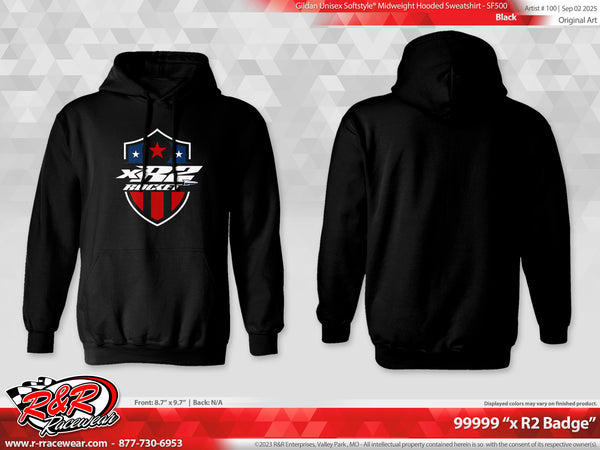 XR2 Badge Hoodie, Black