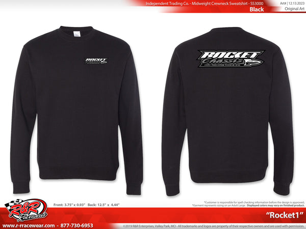 Rocket Logo Sweatshirt, Black