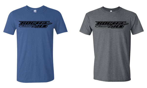 Rocket Logo Tee, Grey or Blue