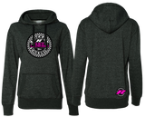 Women's Checker Hoodie, Black Glitter