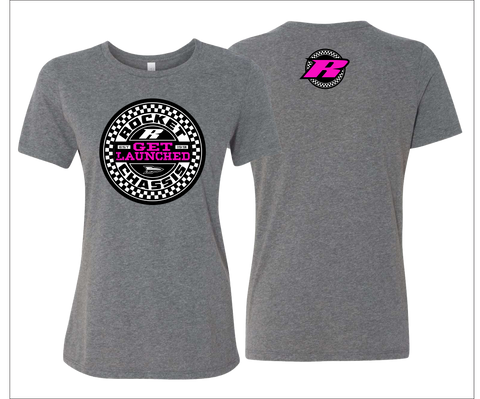 Women's Checker Tee, Grey