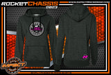 Women's Checker Hoodie, Black Glitter