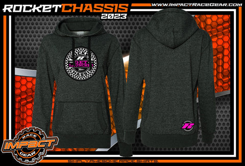 Women's Checker Hoodie, Black Glitter