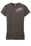 Women's Script Tee, Heather Brown