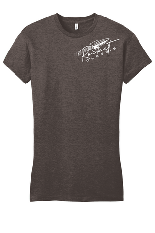 Women's Script Tee, Heather Brown