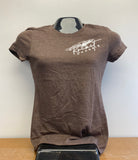 Women's Script Tee, Heather Brown