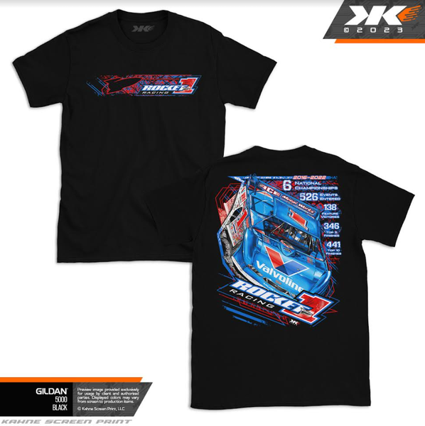 Rocket1 Racing Tee, Black