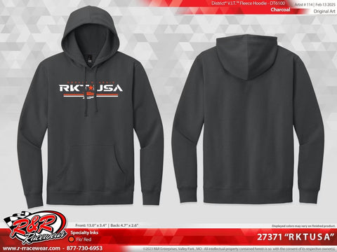 RKT USA Hoodie, Charcoal