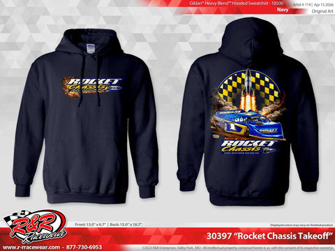Rocket Chassis Takeoff Hoodie, Navy