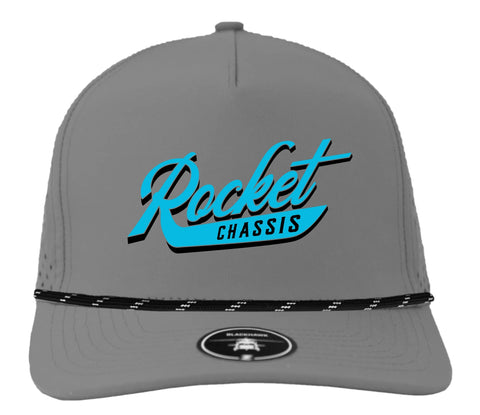 Rocket Script Hat - Grey / Teal