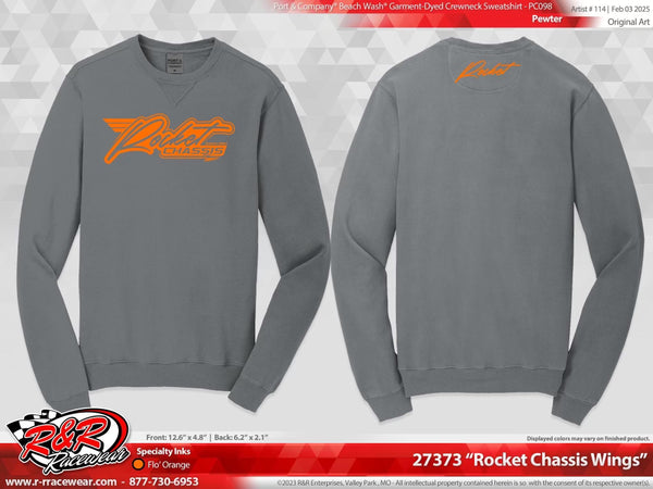 Rocket Wings Crewneck, Pewter