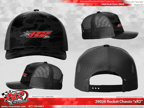 XR2 Snapback Hat, Black Camo