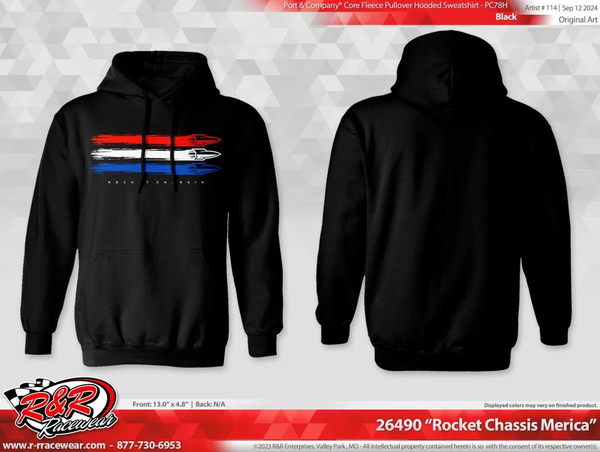 Rocket Chassis Merica Hoodie, Black