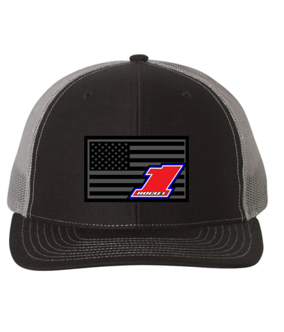 Black / Grey O’Neal #1 Flag SnapBack Hat