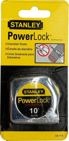 Stanley 10-Foot-by-1/4-Inch PowerLock Pocket Tape Rule