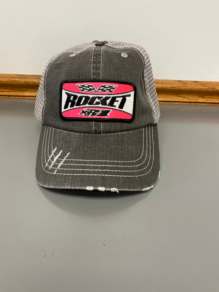 Women's Distressed Hat, Pink or Grey